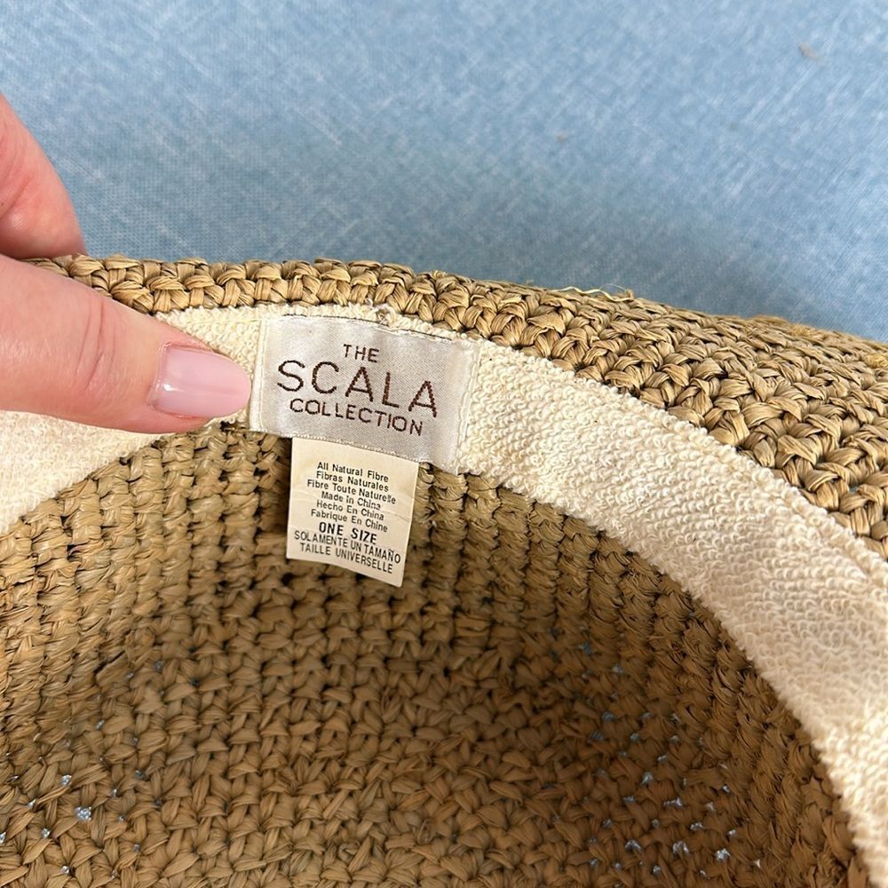 The Scala Collection Woven Straw Hat With A Bow O… - image 5